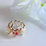 【再販】大人可愛いHeart♡ ゴールドring