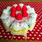 フェルト おままごといちごホールケーキ♡