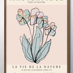 6900■A3アートポスター『花　フラワー』絵画/イラスト/マット/北欧