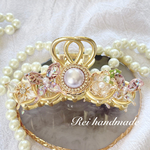 蝶とお花とパールのバンスクリップ（送料無料）