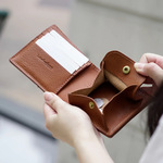 財布 二つ折り財布 革財布 イタリアンレザー レザーウォレット 革 コンパクト