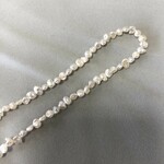 淡水真珠　4-4.5mm　フラット　ホワイト　連　