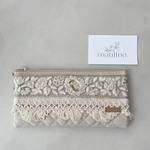 embroidery mulch pouch S /インド刺繍リボンのマルチポーチ