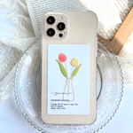 【チューリップ】iPhoneケース　ハードケース　iPhoneSE　iPhone11 iPhone12 iPhone13