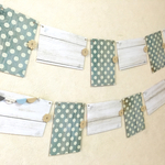 PhotoGarland＊フォトガーランド＊グリーンドット×ホワイト木目＊フォトアルバム