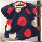 スモック 紅い水玉