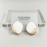 アゲートスライス風(ホワイト)▷ピアス / イヤリング