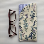 フラワーメガネケース　ブルー　《SALE》