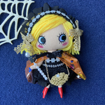 ハロウィン　ヘッドドレス付きゴスロリ風ブラックドレスセット　イーマリーちゃん