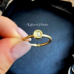 〖再販〗〘ꫛꫀꪝ4mm〙アストライアーの瞳 Gemstone Ring "Prenite"