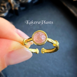 〖再販〗〘6mm〙アフロディーテの瞳 Gemstone Ring "Strawberry quartz"