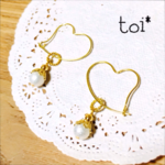 ハートのフープピアス＊.