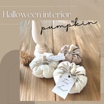 ナチュラルカラーのハロウィンかぼちゃの置き物♡