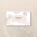 〰️pink🌸Flower〰️ ショップカード アクセサリー台紙 名刺 サンキューカード ネイルチップ台紙