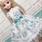 リカちゃん服ワンピース　〜ピュアバイオレット(ミント)〜