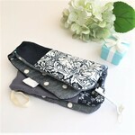 ウイリアムモリスpatch*大人乙女のちょっと大きめ8重ガーゼタオルハンカチ*兄弟うさぎ*ブラザーラビット*ネイビー*モーブ*大人カラー*ループ付