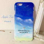 穏やかな青い空と飛行機雲  iPhone 6 #127