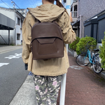 柔らかレザー2wayリュック☆ダブルファスナーでセパレート☆A4収納便利☆通勤、通学に☆カフェ色