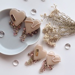m.brown heart【ピアス or イヤリング】