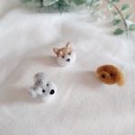 ふんわり動物ピンバッチ/犬
