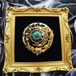 「時のとまりし銀河系」　ピルケース　魔法　コンパクト　　レジン　　月　星　ゴールド　644