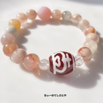 🆕宝瓶蓮花天珠と回紋珠入り✳︎桜瑪瑙ブレスレット