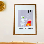 【ハロウィン】絵本みたいなミイラとカボチャのおはなしハロウィンポスター＊インテリア＊ポスター＊秋