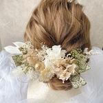 結婚式 成人式 前撮り 卒業式 ドライフラワー ヘッドパーツ ヘッドドレス 髪飾り