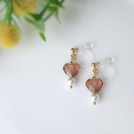 胸キュン♡    ときめくハートのイヤリング　ノンホールピアス