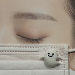 👻ハロウィンマスクピアス(マグネット)👻～ゴースト～
