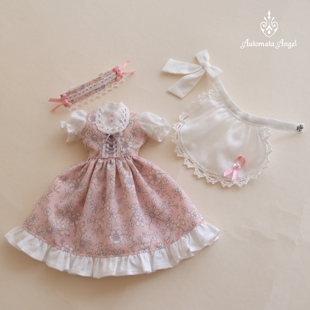 Gauze♯エプロン付ワンピース美品 Gauze# ガーゼ リネンamish ドレス エプロン ワンピース