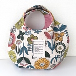 ぺったんこまるbag  北欧の花　カラフル