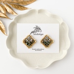 bijou earring < gold × green >