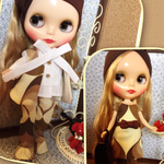 ブライス /リカちゃんサイズ  22㎝ドール服 ブラウンマニッシュ