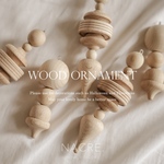IN007 【5P】wood ornament 木製オーナメント　クリスマス