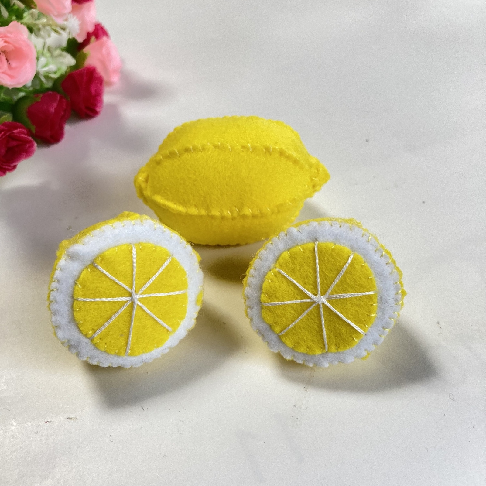 Lemon ハンドメイド フェルト おままごと オーダー♡ フェルトのキッチン ままごと コンロ フライパン フライ返し - ROSE