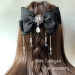 シャンデリアリボンのヘアクリップ