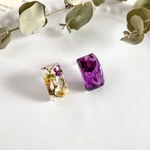 flower×colorアシンメトリーピアス/イヤリング vineyard