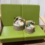 ⑳ ミニチュア お裁縫かご 2個セット 