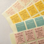 ＊ 送料無料 ＊ 60pcs ★ シール ～ スクエア Hand made 4color