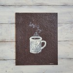珈琲の絵＊コーヒーマグカップ＊原画＊インテリアアート＊キャンバスボード＊シンプル