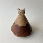 猫のタカラモノ入れ（茶）