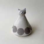 猫のタカラモノ入れ（グレー）