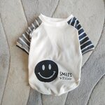 犬服！Ｌsize！おしゃれボーダー！デニムニコちゃん