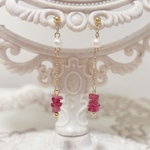 pink tourmaline ＆ pearlピアス♡