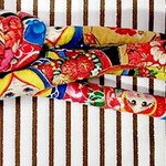 ●●USAコットンカラフルマトリョーシカ柄 帯締め新品   