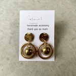 ゴールドフープピアス・樹脂ピアス・イヤリング