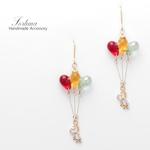 風船とクマさん~Autumn~(826) ピアス/イヤリング/ノンホールピアス/樹脂ピアス
