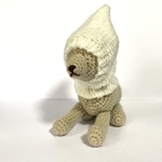 【受注制作】ネックウォーマー付き小人ニット帽 ペット・ドール用