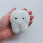 1 歯の妖精　少しのっぽちゃん　歯ぐきベット付き　ふわふわ　ぬいぐるみ　白